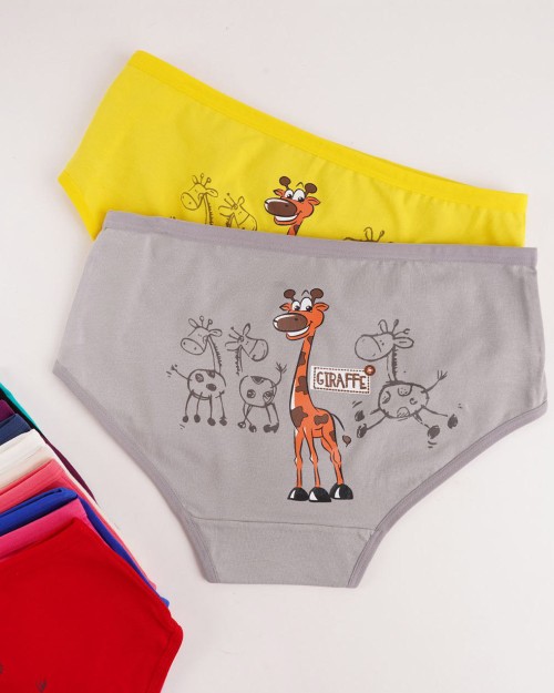  شورت نخی چاپی زرافه بانو 