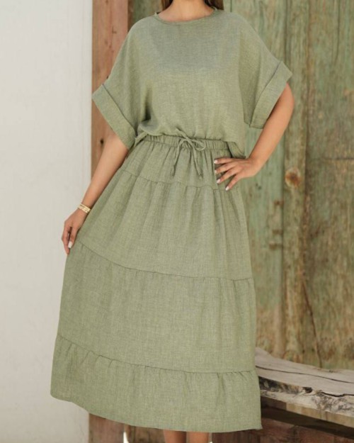  ست کراپ دامن چین دار شانتون مشخصات