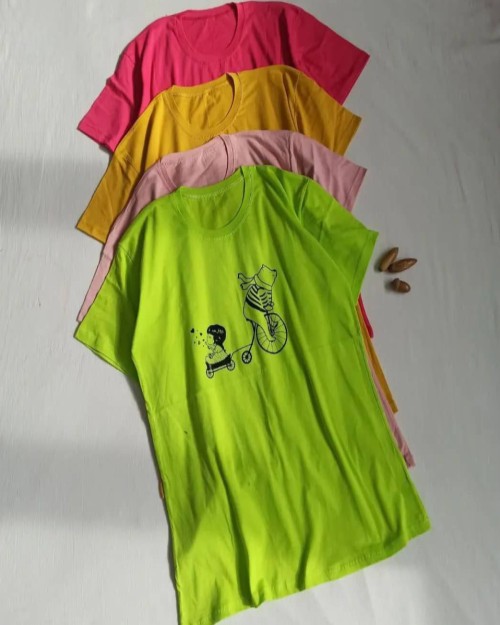  تیشرت پنبه جلو چاپ فانتزی کد ۵۳۷۲.۳ 