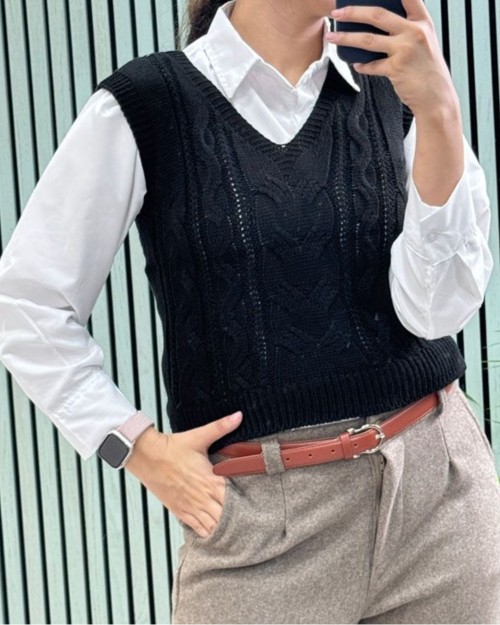  ژیله زنانه بافت نخ ترک 