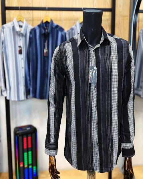  پیراهن آستین بلند مردانه طرح راهرا کد 409 مشخصات