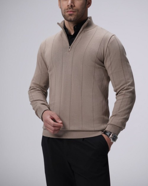  بافت نیم زیپ یقه ایستاده. مشخصات