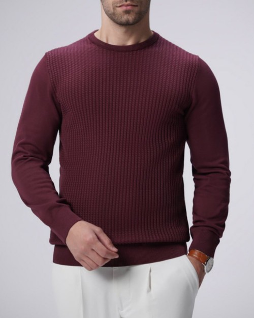  پلیور بافت یقه گرد مشخصات