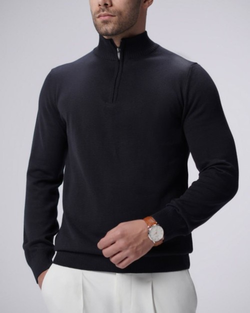  بافت نیم زیپ یقه ایستاده مشخصات